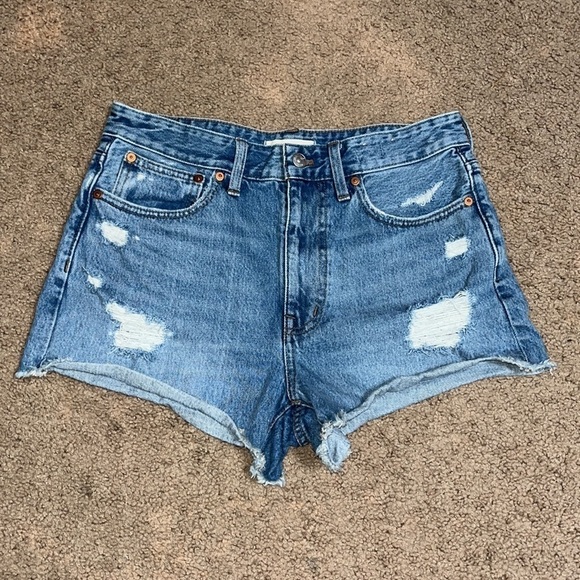 Madewell Relaxed Denim Shorts Renfield Wash Destructed Edition 27 - Picture 5 of 10